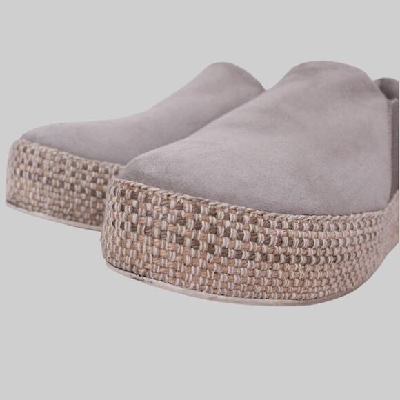 VINCE. Wilden Suede Platform Sneaker in Light Gray Women's Size 9.5 - Picture 3 of 8